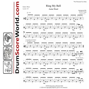Anita Ward - Ring My Bell - Drum Sheet